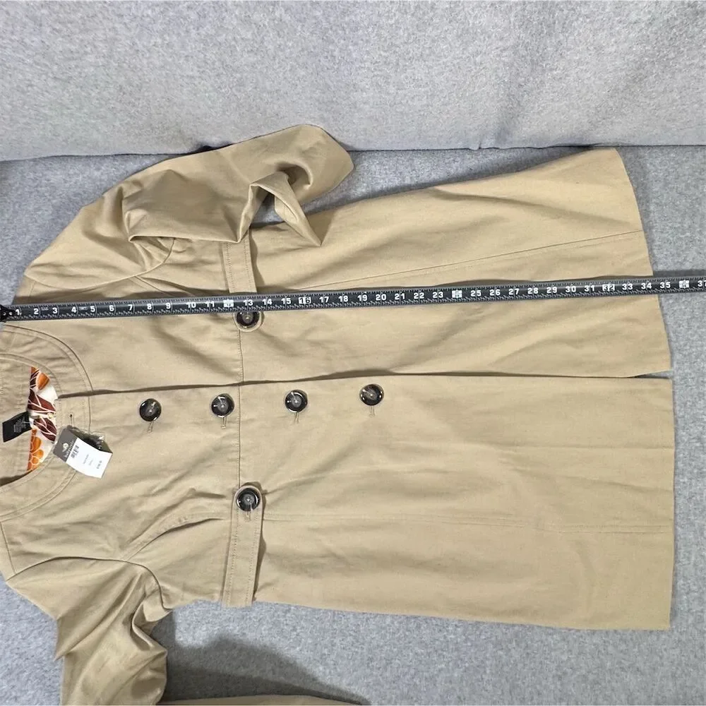 Babystyle Maternity Khaki Trench Coat Jacket Size S NWT - Picture 13 of 15